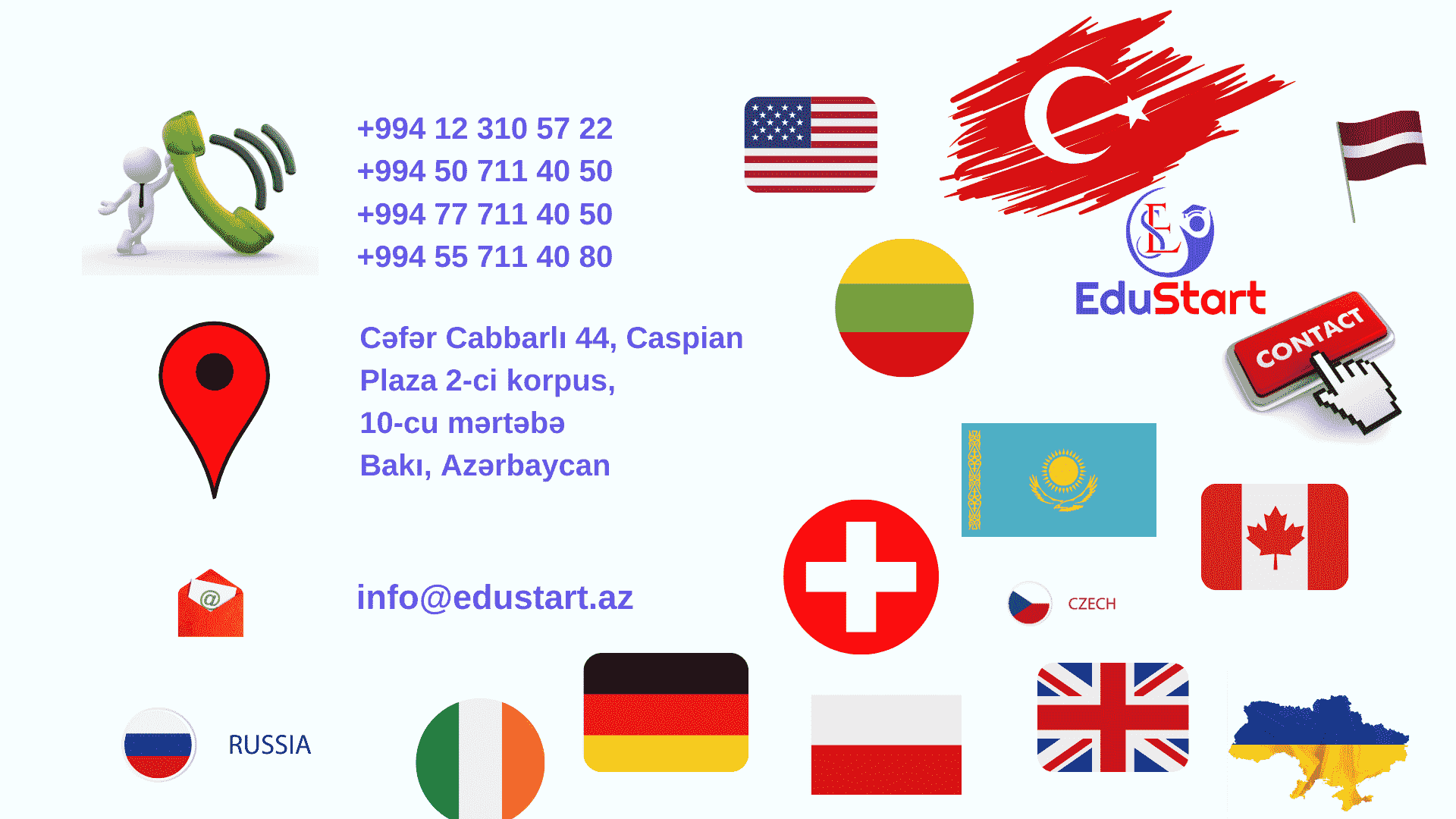 Edustart Xaricdə Təhsil, Attestatla Tehsil, Xaricde Tehsil